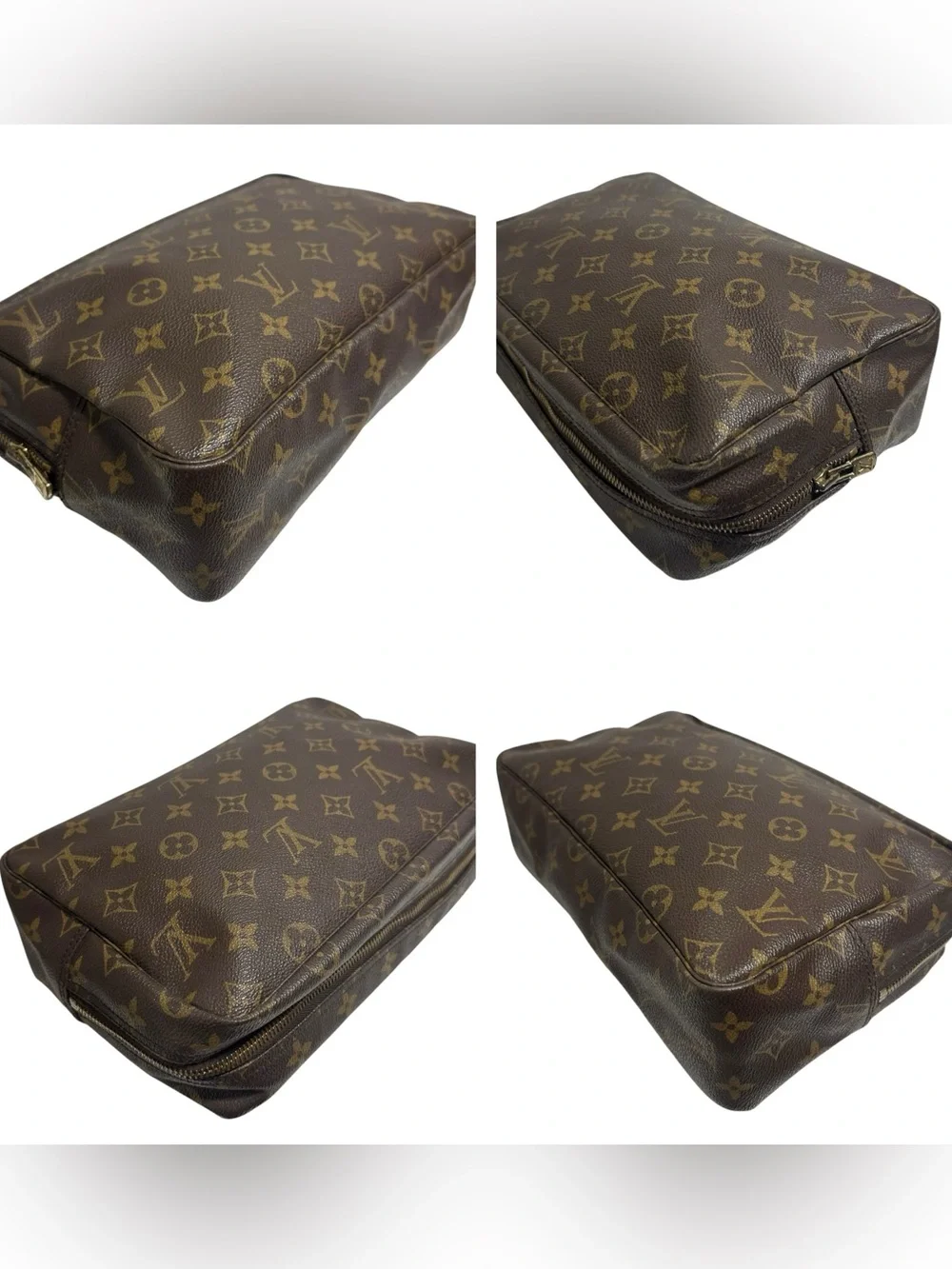 Louis Vuitton Monogram Leather Vintage Toiletry 28 Trousse Clutch Cosmetic Bag